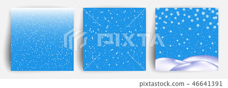 Set of Christmas Greeting cards with snowflakes. 46641391