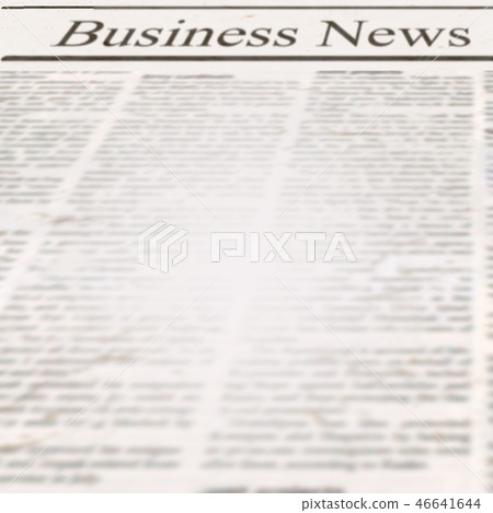 Newspaper with headline Business News and old text Newspaper with headline Business News and old text 46641644