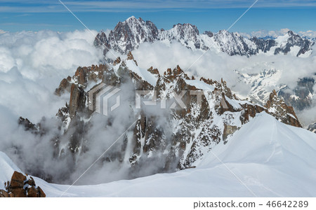 Mont Blanc mountain massif view 46642289