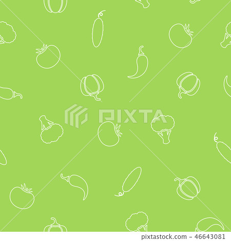 Seamless silhouette vegetable pattern illustration Seamless silhouette vegetable pattern illustration 46643081
