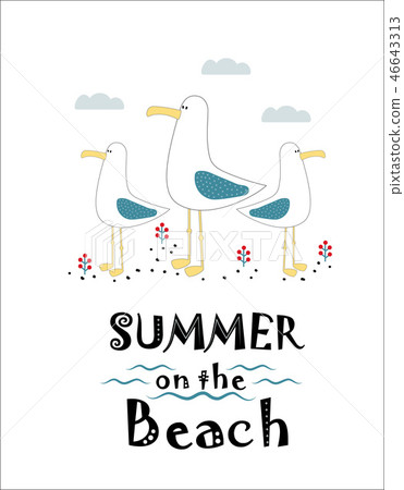 print with seagulls 46643313