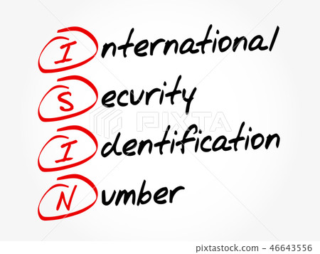 ISIN acronym, business concept background ISIN acronym, business concept background 46643556