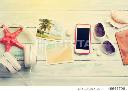 Travel vacation and music concept 46643706