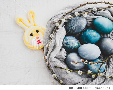 Easter eggs painted with bright colors Easter eggs painted with bright colors 46644274