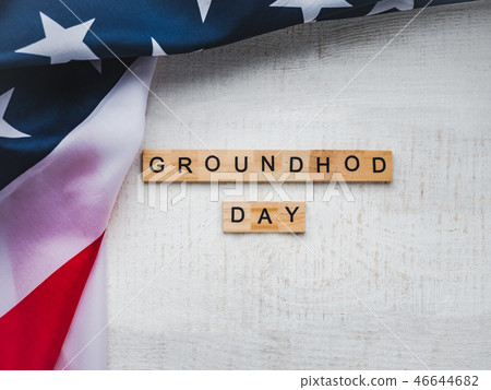 Groundhog Day Background. Close-up, isolated Groundhog Day Background. Close-up, isolated 46644682