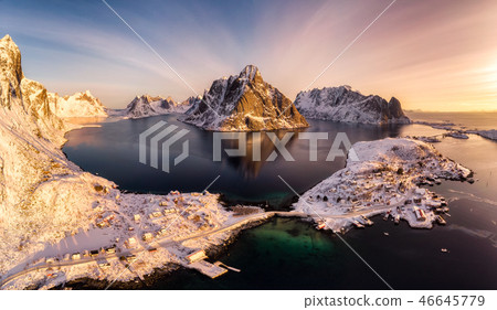 Reinebringen with scandinavian rorbour on arctic 46645779