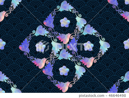Traditional Chinese seamless pattern, ornament - Stock Illustration ...