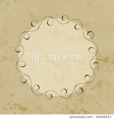 Elegant hand drawn retro floral frame. 46646653