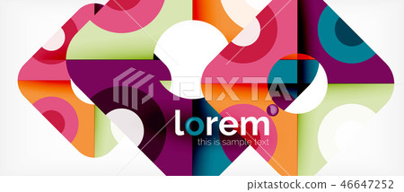 Geometric colorful shapes composition abstract... - Stock Illustration ...