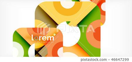 Geometric colorful shapes composition abstract background. Minimal dynamic design Geometric colorful shapes composition abstract background. Minimal dynamic design 46647299