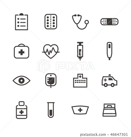醫院圖標 醫院圖標 46647301