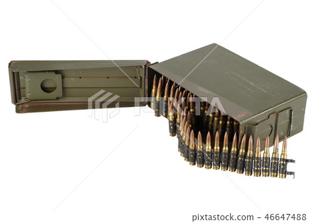 Green Ammo Box with ammunition belt 46647488