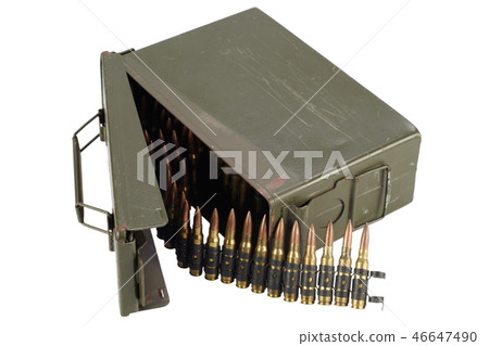 Green Ammo Box with ammunition belt Green Ammo Box with ammunition belt 46647490