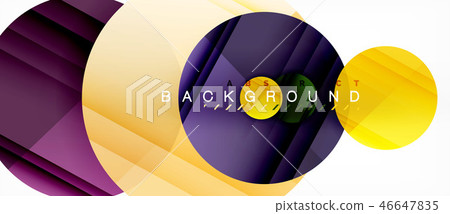 Glossy colorful circles abstract background, modern geometric design Glossy colorful circles abstract background, modern geometric design 46647835