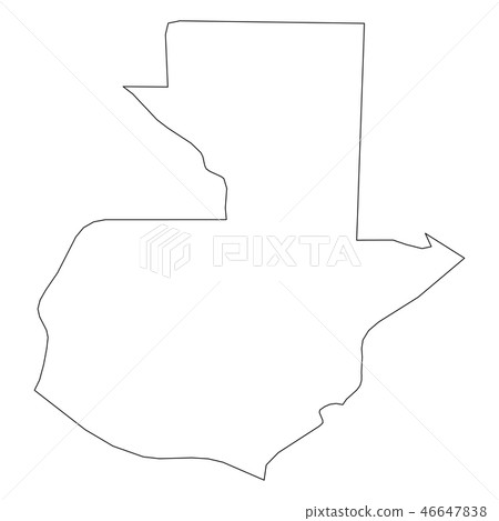 Guatemala - solid black outline border map of country area. Simple flat vector illustration Guatemala - solid black outline border map of country area. Simple flat vector illustration 46647838