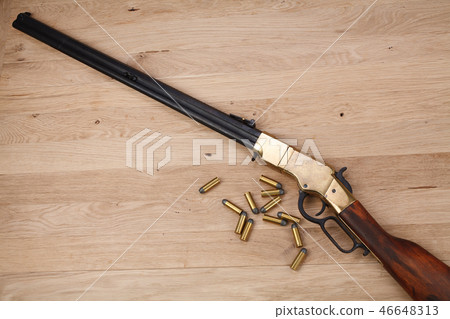 Wild west period repeating rifle Wild west period repeating rifle 46648313