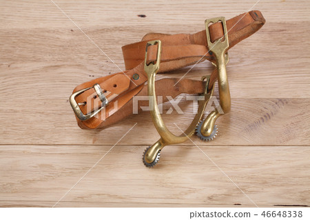 Western-style cowboy spurs with rowels Western-style cowboy spurs with rowels 46648338