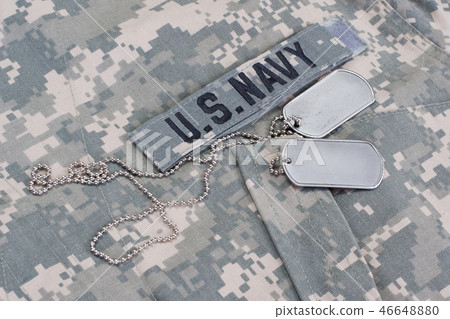 us navy camouflaged uniform with blank dog tags us navy camouflaged uniform with blank dog tags 46648880