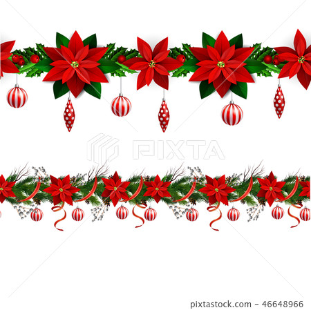 Set of n Seamless Christmas borders Set of n Seamless Christmas borders 46648966