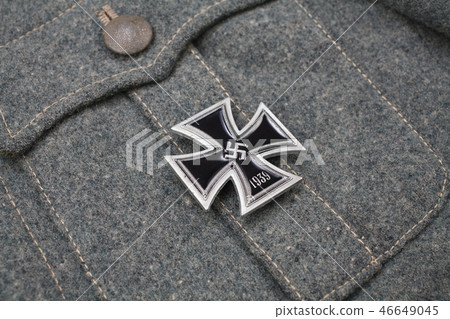 nazi german award Iron Cross on uniform nazi german award Iron Cross on uniform 46649045