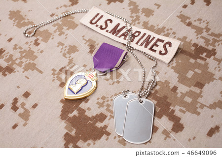 Purple Heart award on US MARINES uniform 46649096