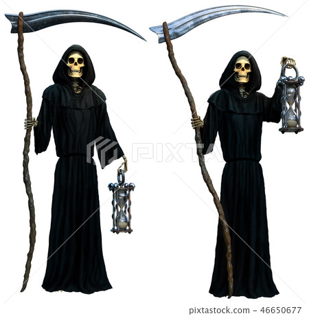 Grim reaper 3D illustration Grim reaper 3D illustration 46650677