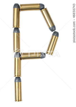 ammunition Alphabet, capital letter P ammunition Alphabet, capital letter P 46650743