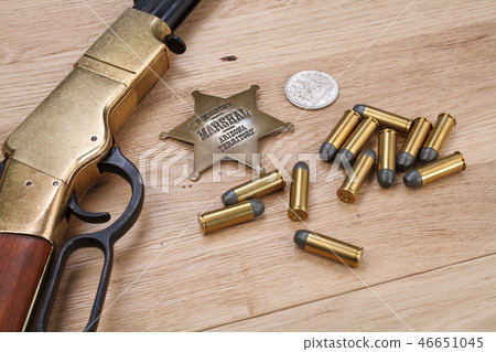 Wild west period repeating rifle with ammunition  46651045