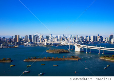 台場海濱公園和彩虹橋東京塔 46651374