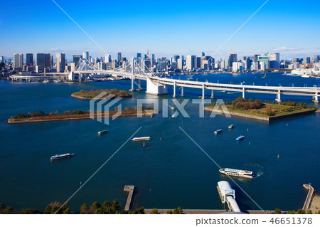 台場海濱公園和彩虹橋東京塔 46651378