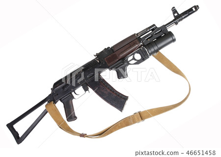 Kalashnikov AK with under-barrel grenade launcher Kalashnikov AK with under-barrel grenade launcher 46651458