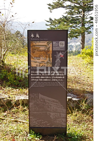 Information board of the main circle of Iwamura castle ruins Information board of the main circle of Iwamura castle ruins 46651956