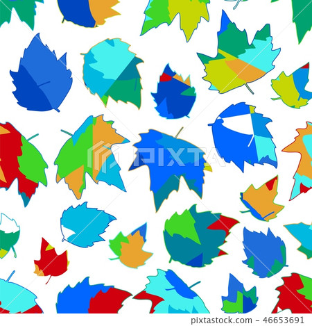 Seamless background autumn maple leaves on white - Stock Illustration ...