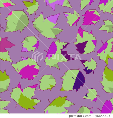 Seamless background autumn maple leaves on white - Stock Illustration ...