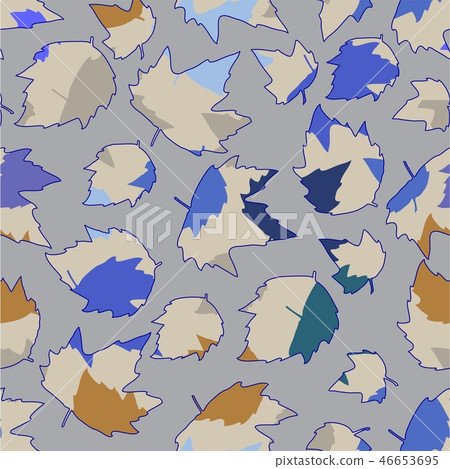 Seamless background autumn maple leaves on white - Stock Illustration ...
