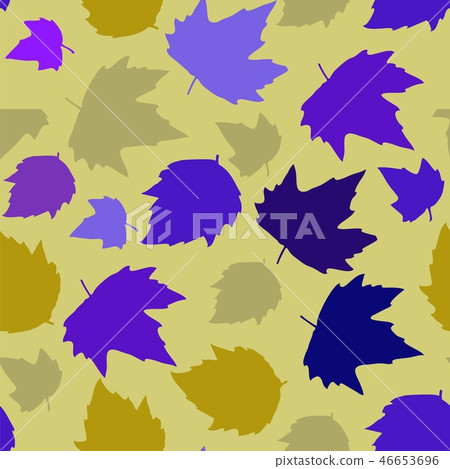 Seamless background autumn maple leaves on white - Stock Illustration ...