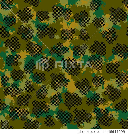 Fashion camo. Colorful camouflage vector pattern 46653699