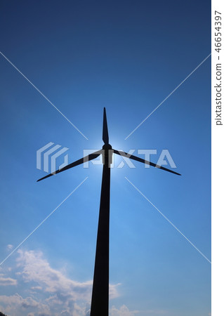 風輪機的剪影 46654397