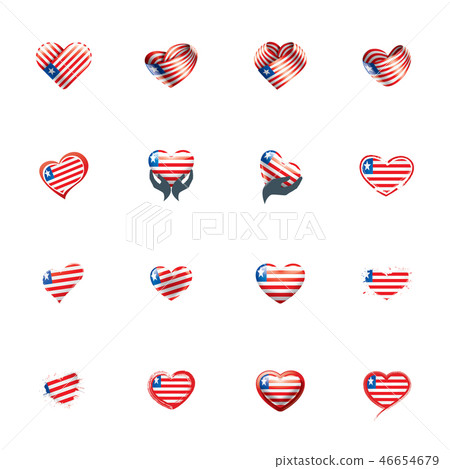 Liberia flag, vector illustration on a white background. 46654679
