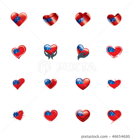 Samoa flag, vector illustration on a white background. Samoa flag, vector illustration on a white background. 46654680