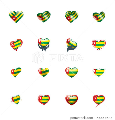 togo flag, vector illustration on a white background. togo flag, vector illustration on a white background. 46654682