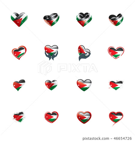 Jordan flag, vector illustration on a white background 46654726