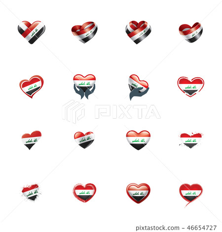 Iraqi flag, vector illustration on a white background 46654727
