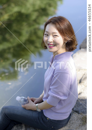 Happy middle-aged Happy middle-aged 46655834