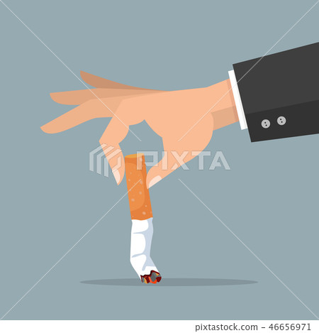 hand extinguishing a Cigarette butt 46656971