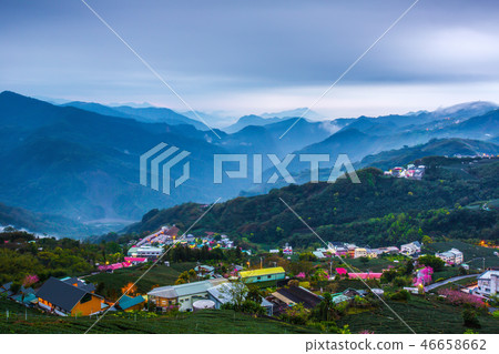 阿里山頂石槕雲海Asia, Taiwan, Alishan Cloud 46658662