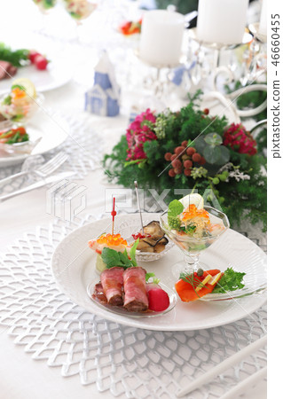 聖誕節開胃菜一塊板材 46660455