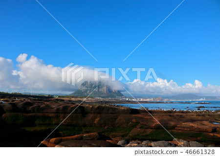 山房山，雲，海岸，倒影 46661328
