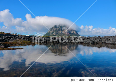 山房山，雲，海岸，倒影 46661364
