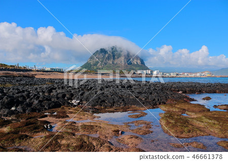 山房山，雲，海岸，倒影 46661378